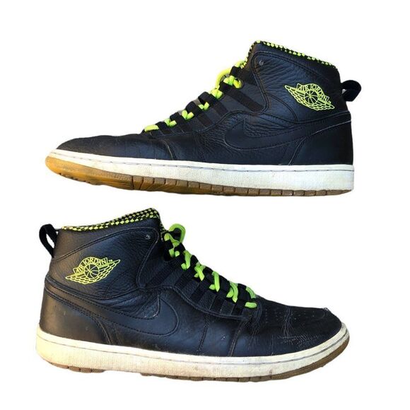 RARE 2013 Nike Air Jordan 1 Retro 94 Black Venom Gree Size 11.5 - Picture 1 of 16